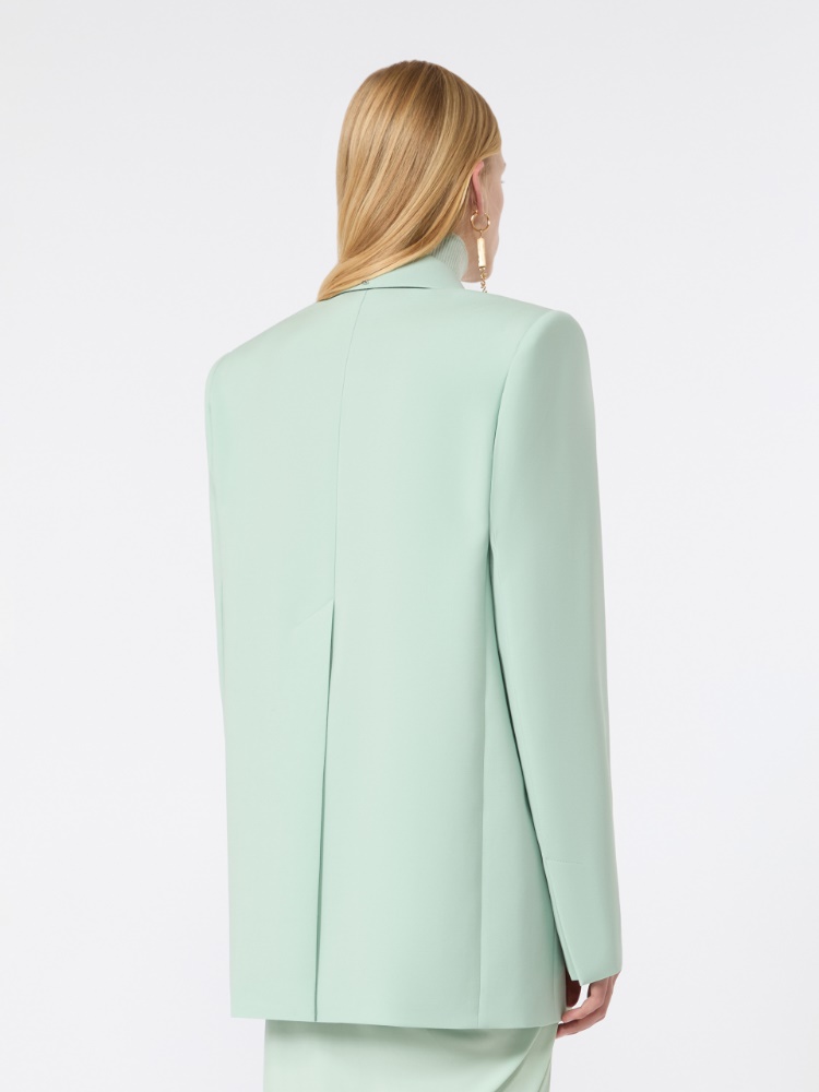 Oversized natural stretch wool blazer - PASTEL GREEN - Max Mara - 3