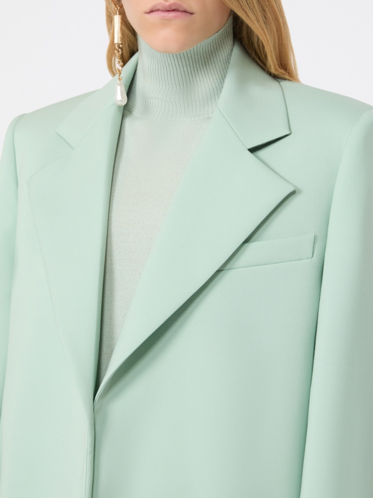 Oversized natural stretch wool blazer - PASTEL GREEN - Max Mara - 5
