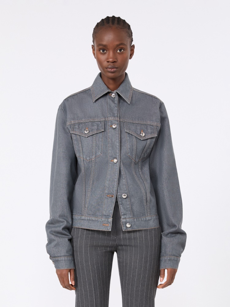 Oversized denim jacket - MEDIUM GREY - Max Mara - 2
