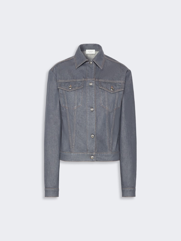 Oversized denim jacket - MEDIUM GREY