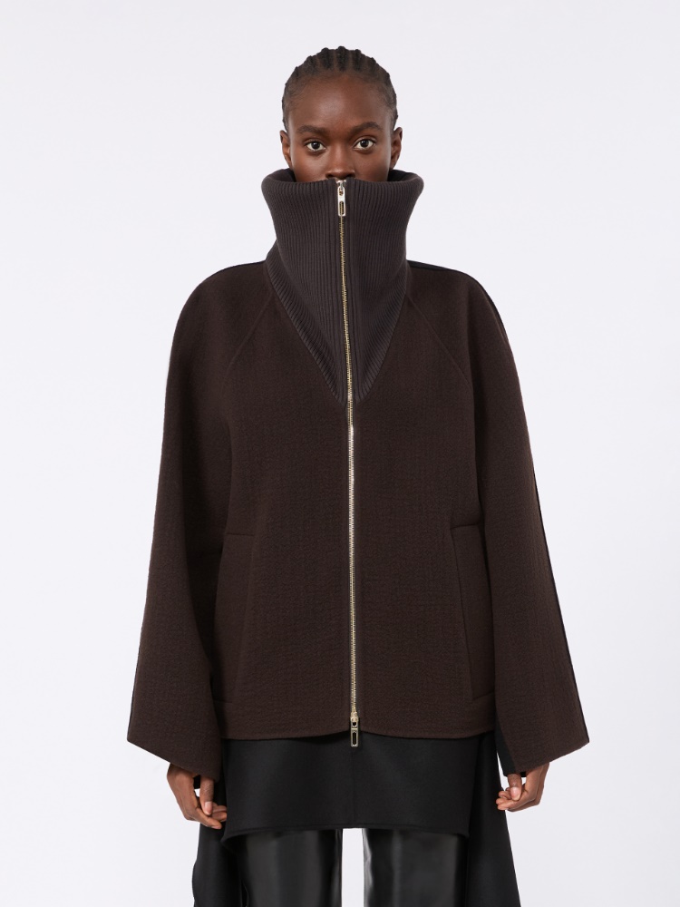 Chaquetón corto de lana y cachemira - CAFE - Max Mara - 2