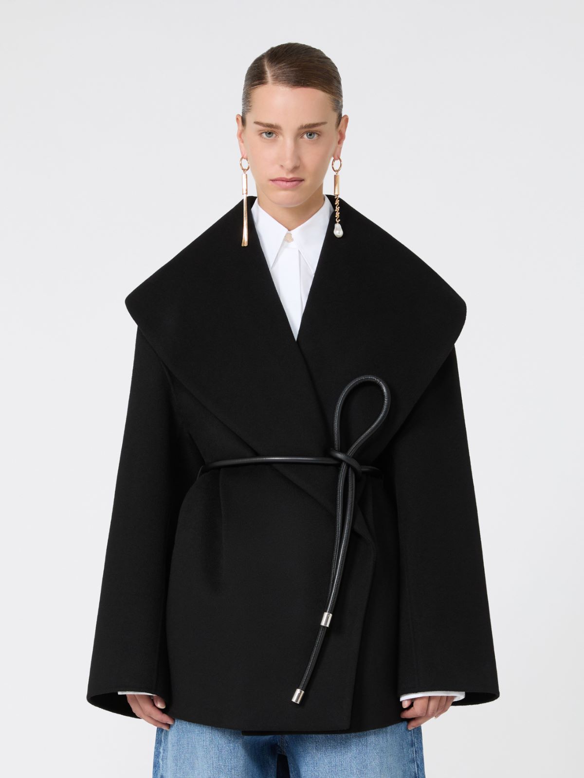 우과레 버진울 코트 - BLACK - Max Mara - 2