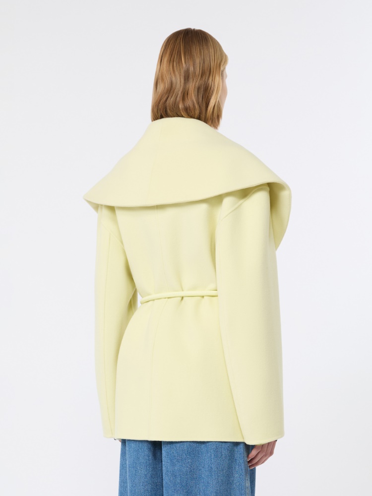 Pure wool double fabric jacket - LIGHT YELLOW - 3