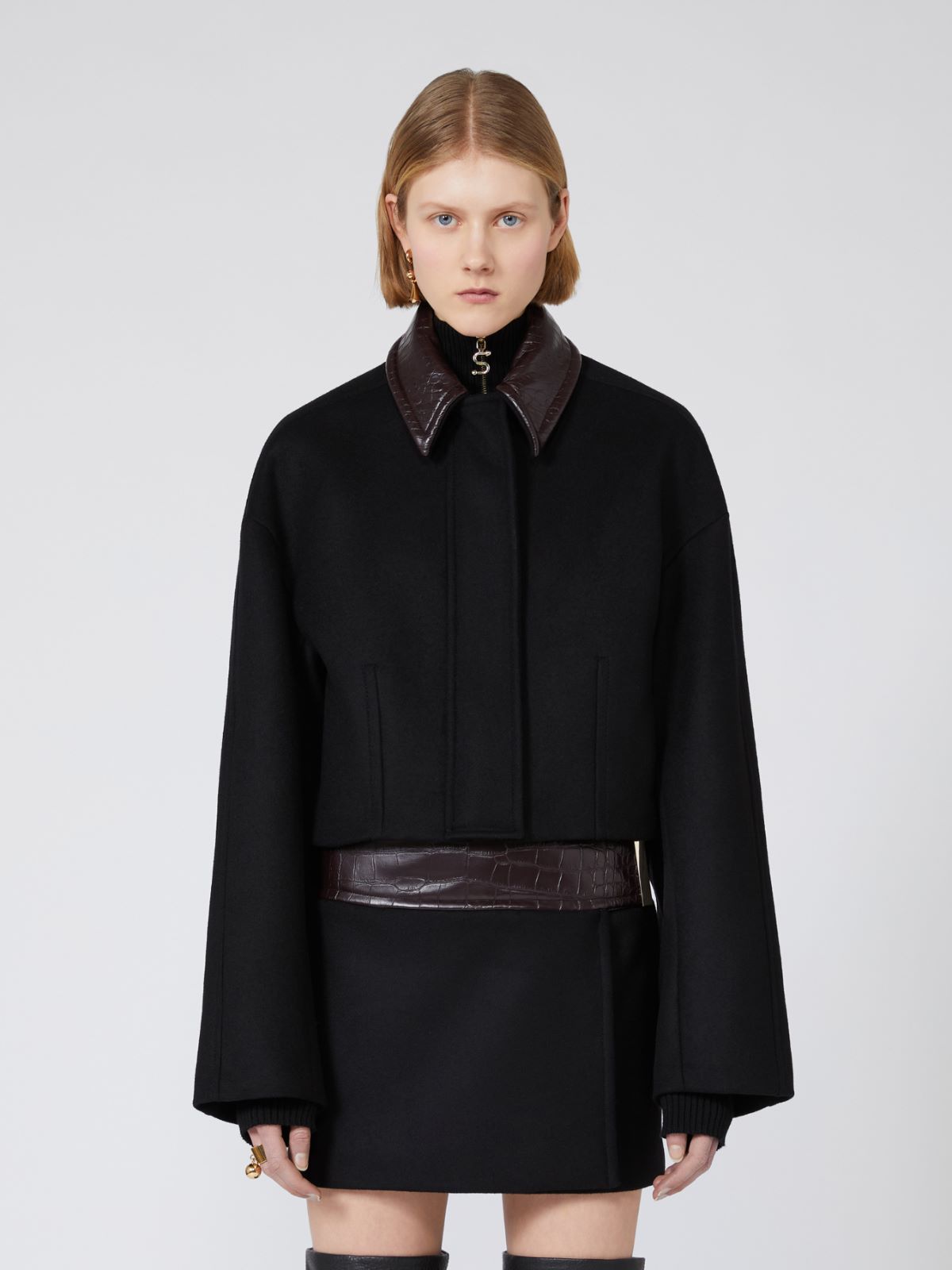 Boxy pure wool jacket - BLACK - Max Mara - 2