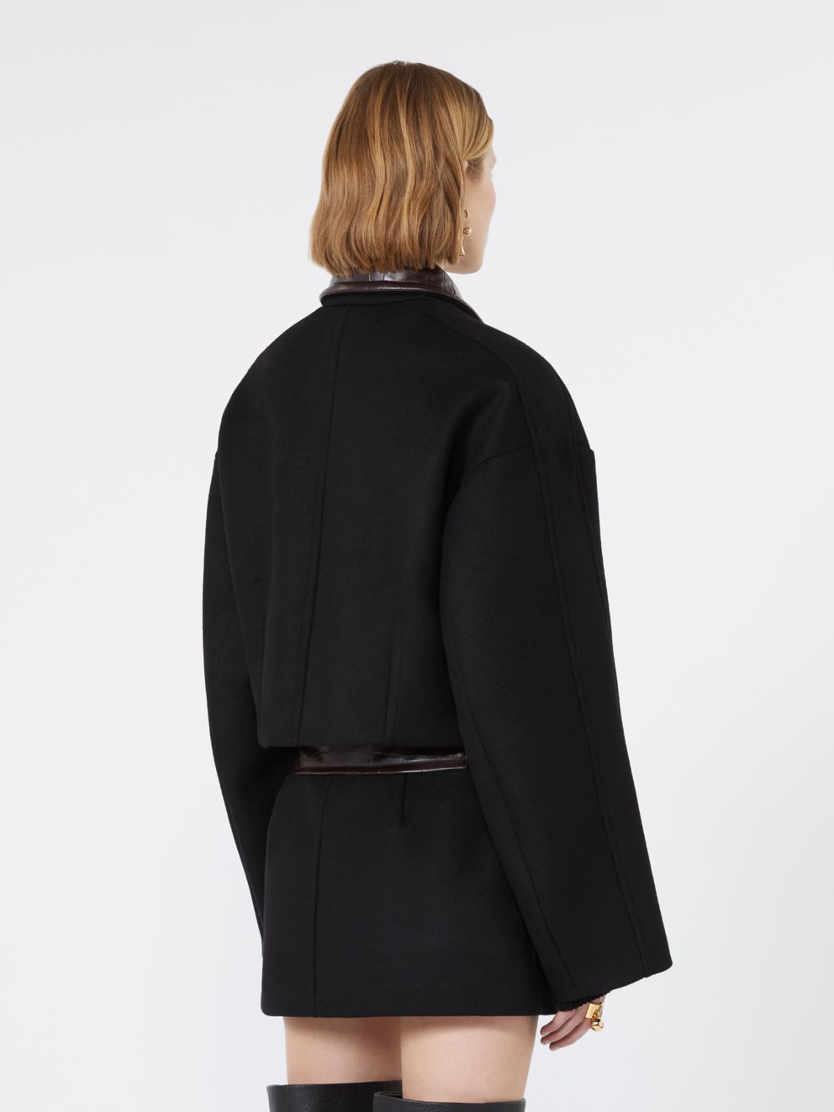 Boxy pure wool jacket - BLACK - Max Mara - 3