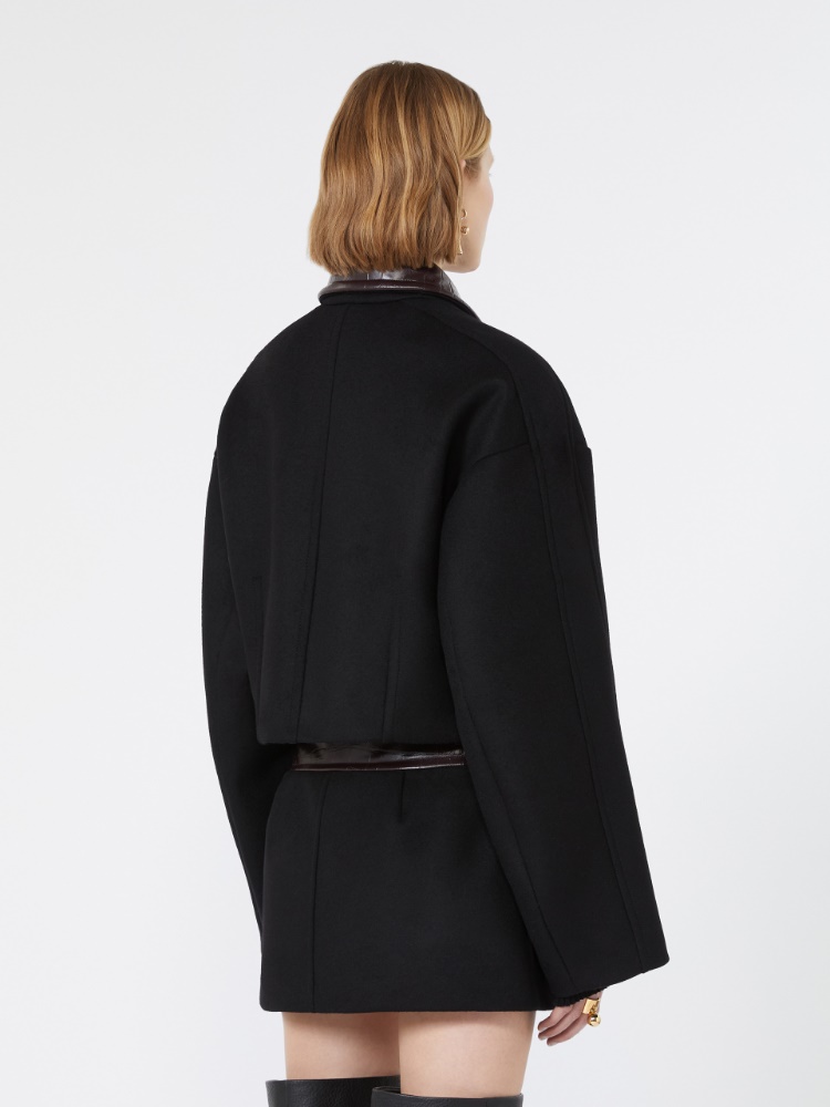 Boxy pure wool jacket - BLACK - Max Mara - 3