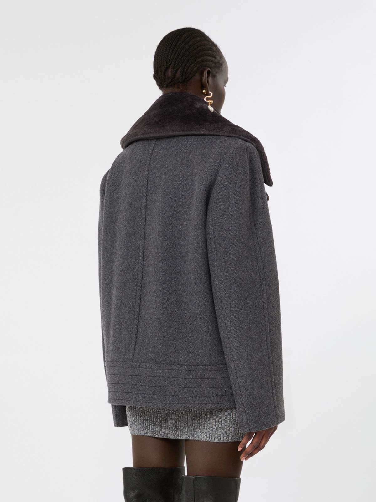 Pure wool pea coat - BLACK - Max Mara - 3