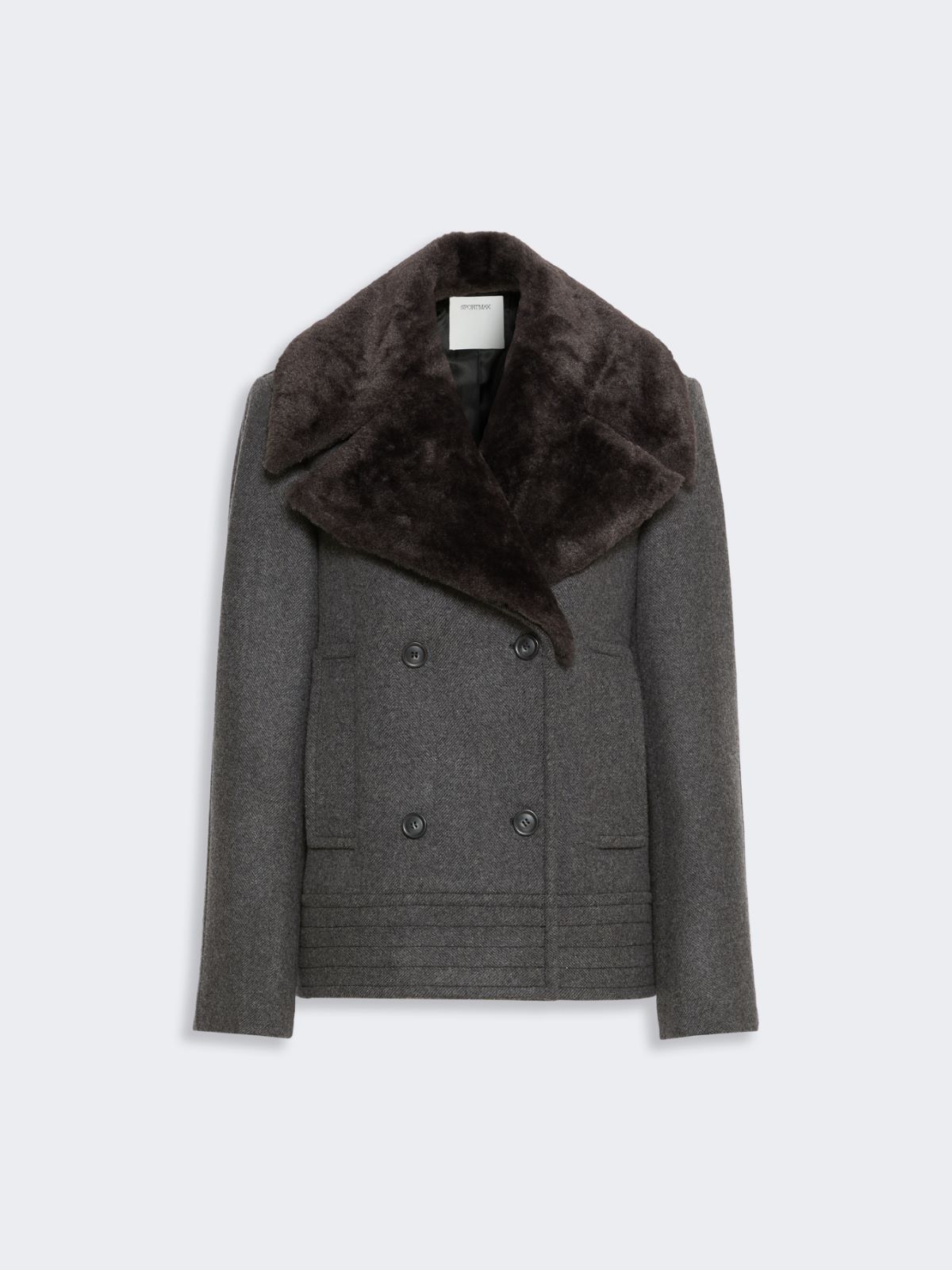 Pure wool pea coat - BLACK - Max Mara - 5