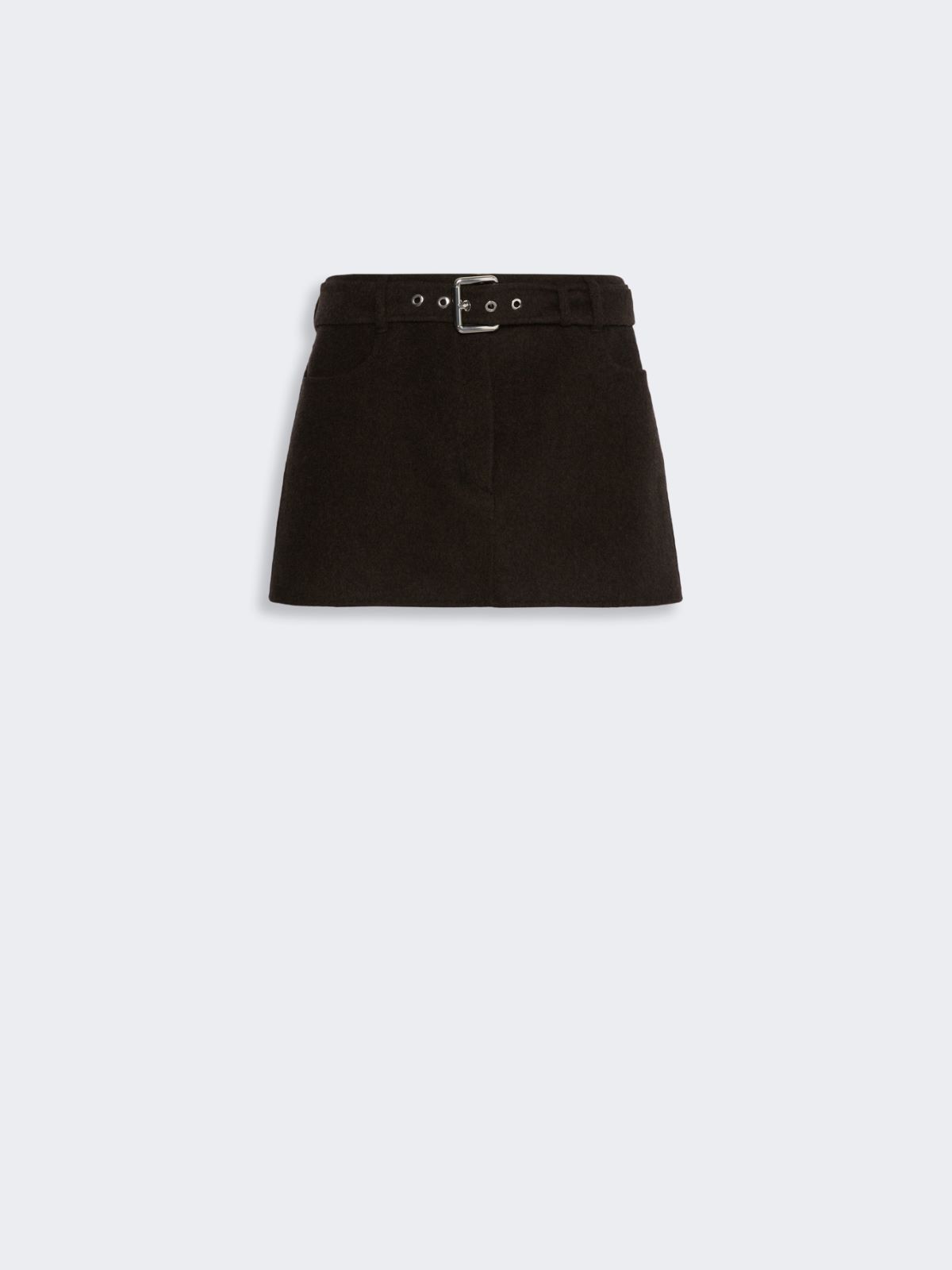 Short pure wool skirt - CHOCOLATE - Max Mara - 5