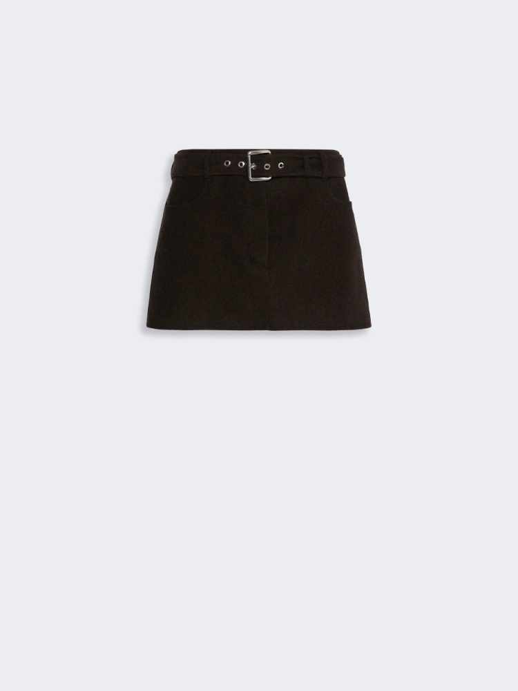 Short pure wool skirt - CHOCOLATE - Max Mara - 5