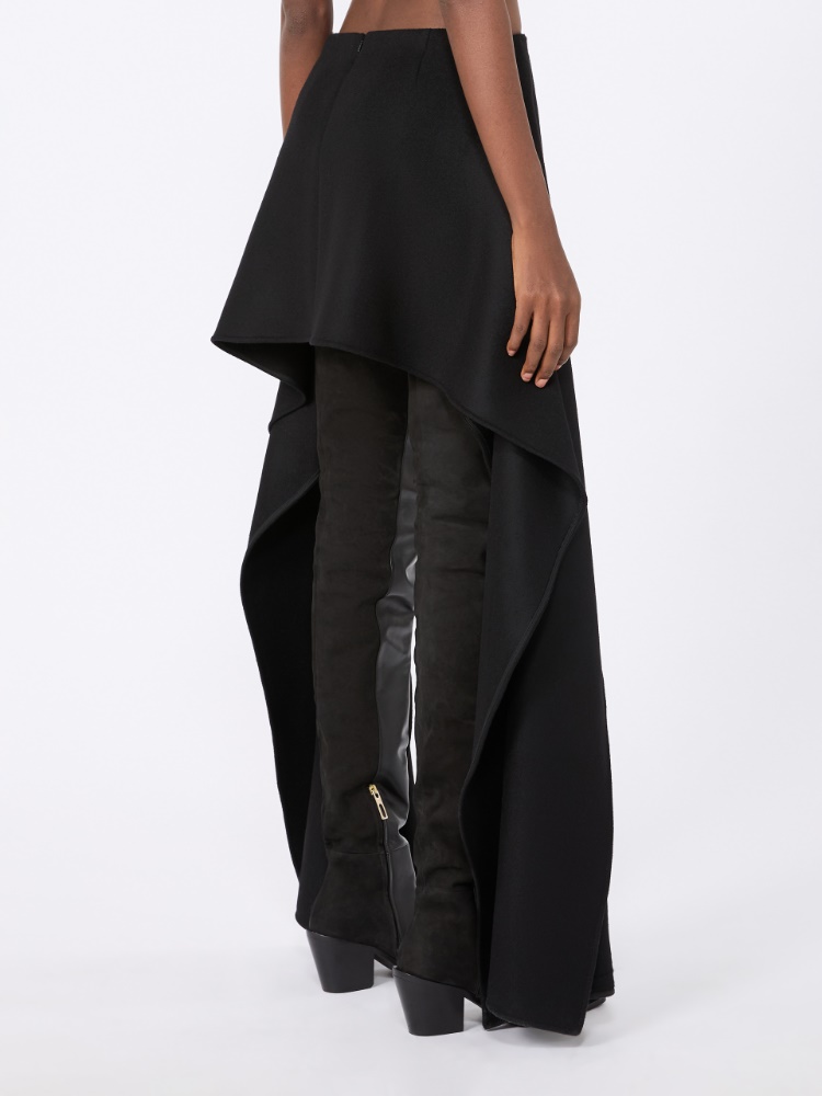 Minifalda de lana con drapeados - NEGRO - Max Mara - 3