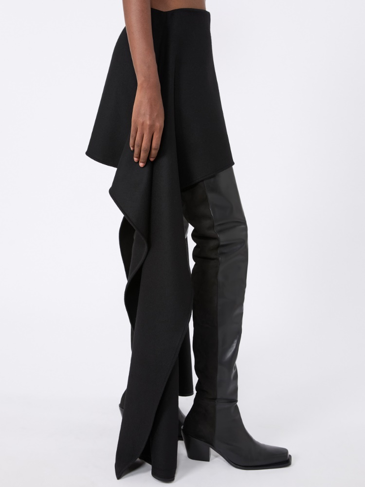 Minifalda de lana con drapeados - NEGRO - Max Mara - 4