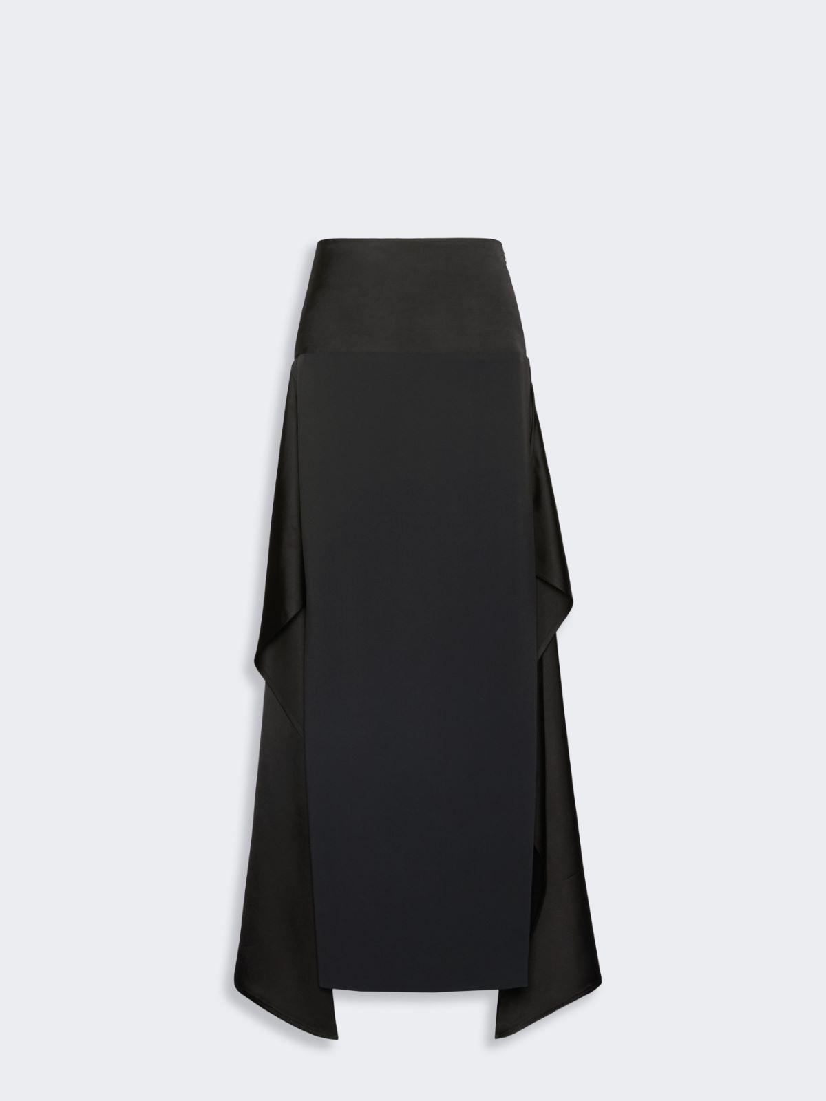 Falda larga de cady y sarga gruesa - NEGRO - Max Mara - 5