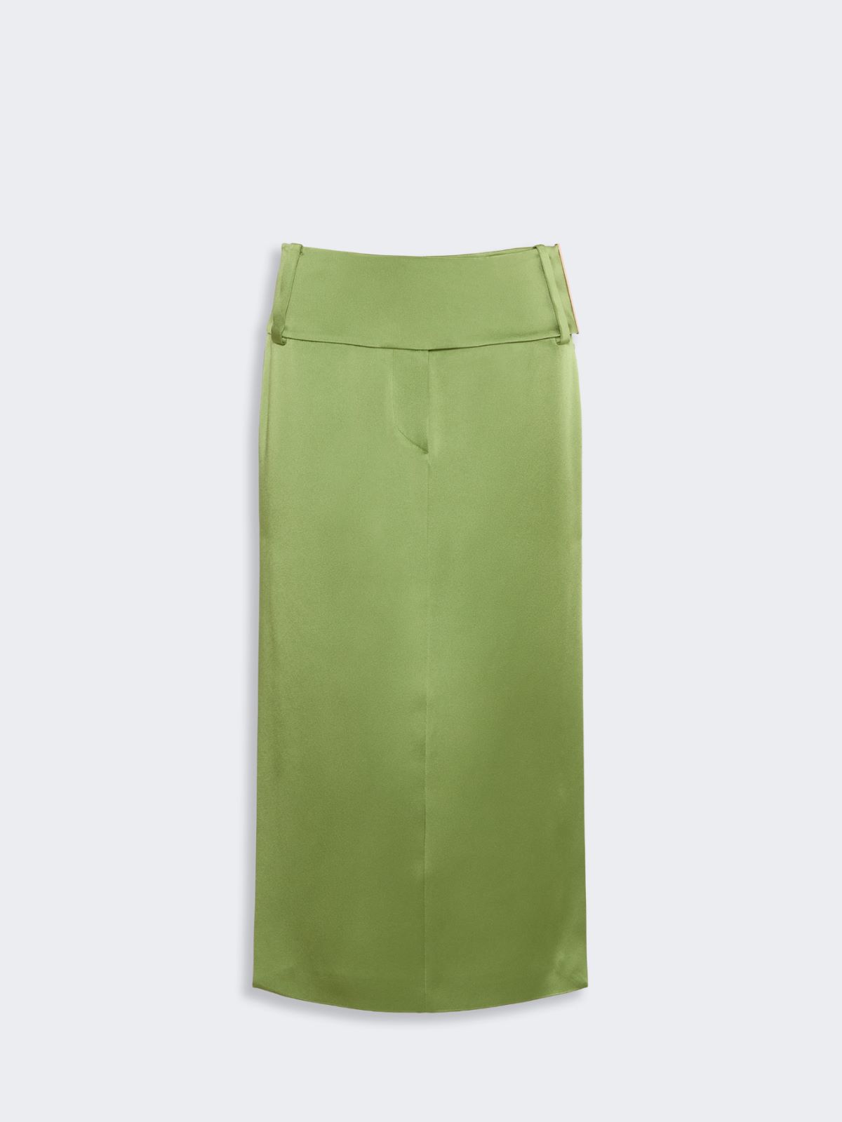 Jupe longue et droite en satin - VERT PASTEL - Max Mara - 5