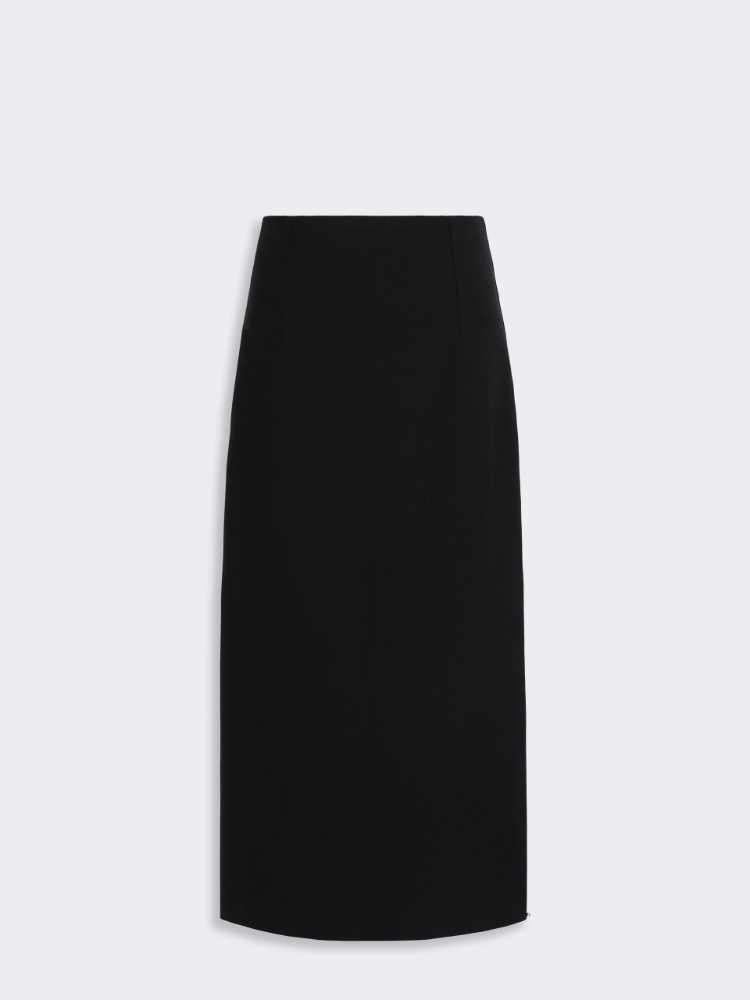 Gonna aderente in lana stretch - NERO - Max Mara - 4