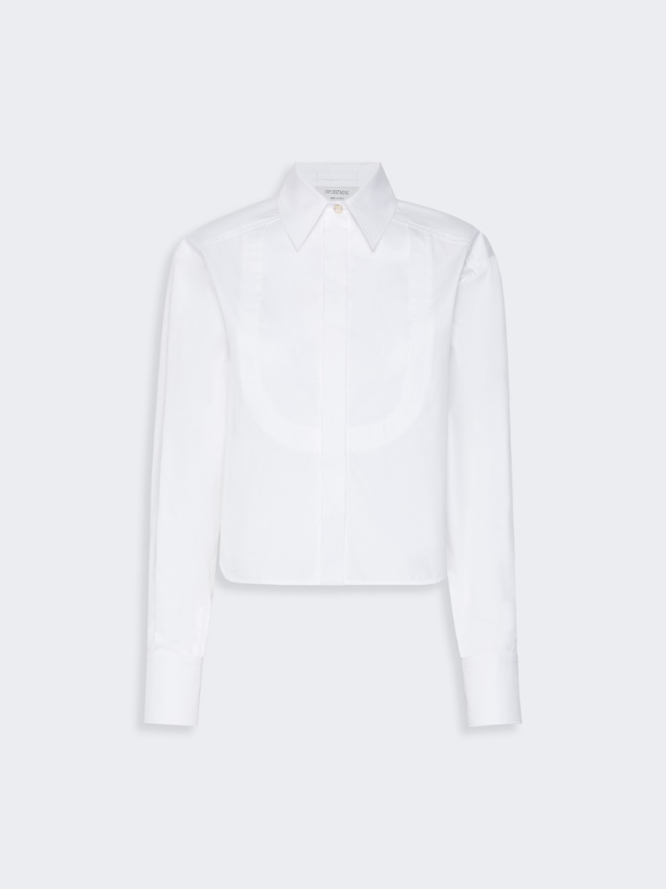Cotton poplin boxy shirt - OPTICAL WHITE - 6
