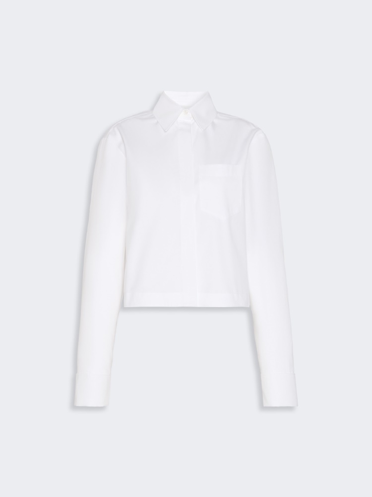 Cotton boxy shirt - OPTICAL WHITE