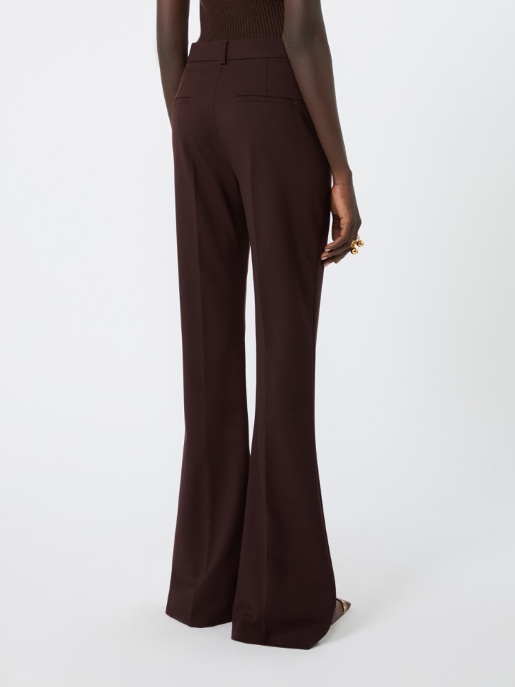 Flared stretch wool trousers - PLUM - Max Mara - 3