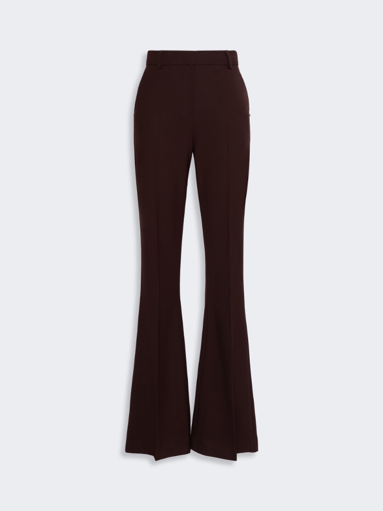 Flared stretch wool trousers - PLUM - Max Mara - 5