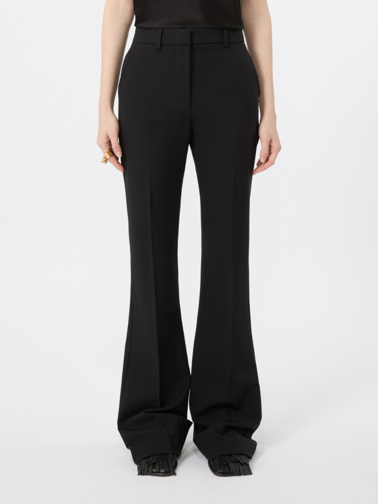 Flared stretch wool trousers - BLACK - Max Mara - 2