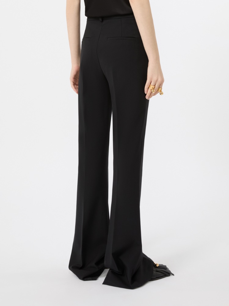 Flared stretch wool trousers - BLACK - Max Mara - 3