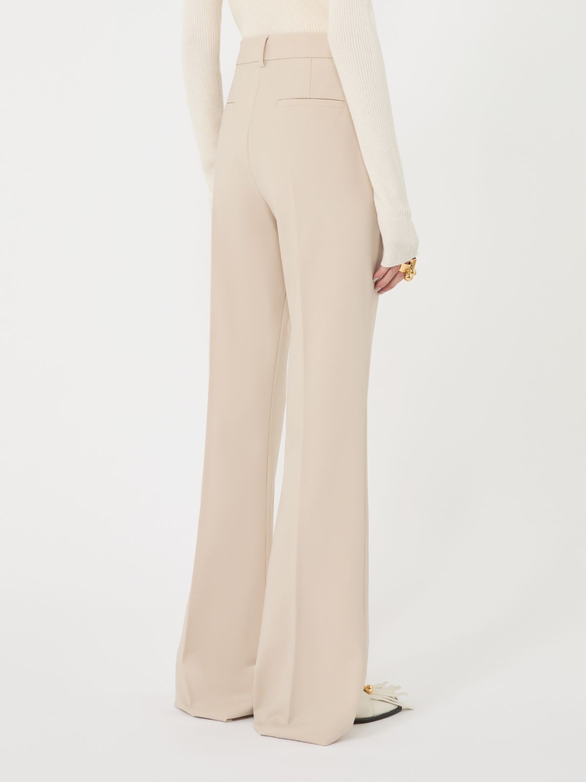 Flared stretch wool trousers - BEIGE - Max Mara - 3