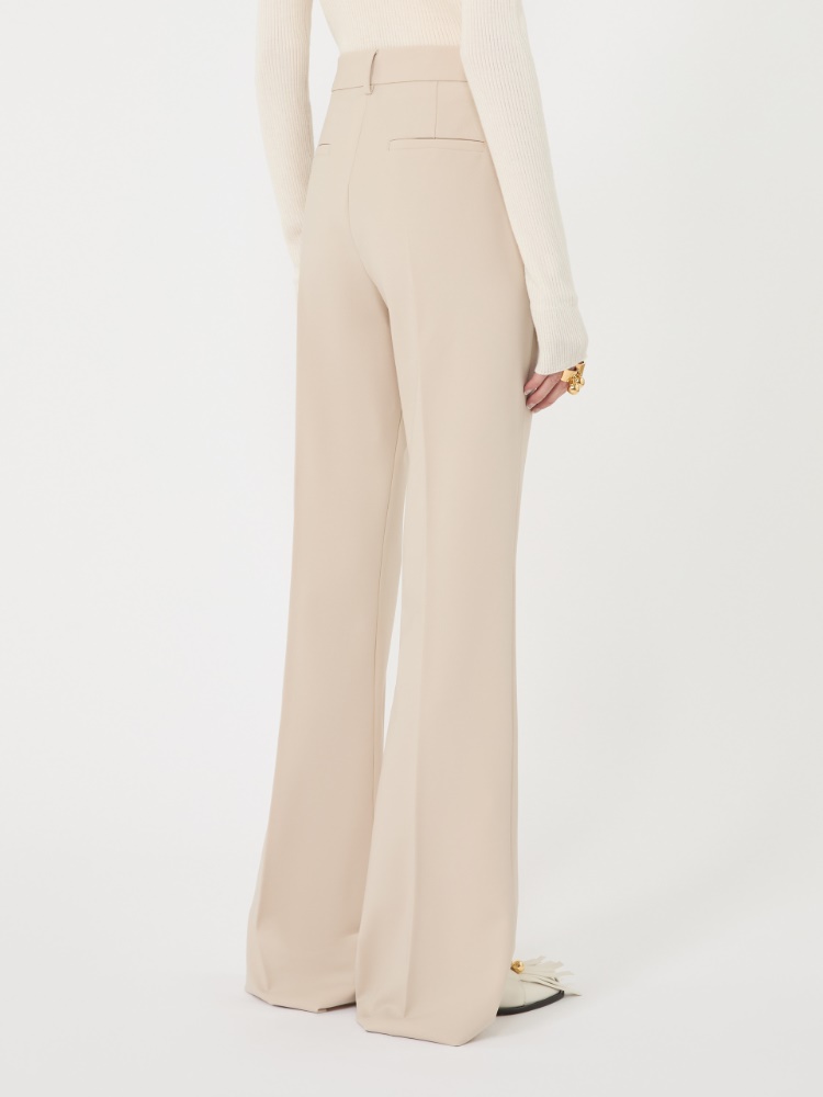 Flared stretch wool trousers - BEIGE - Max Mara - 3