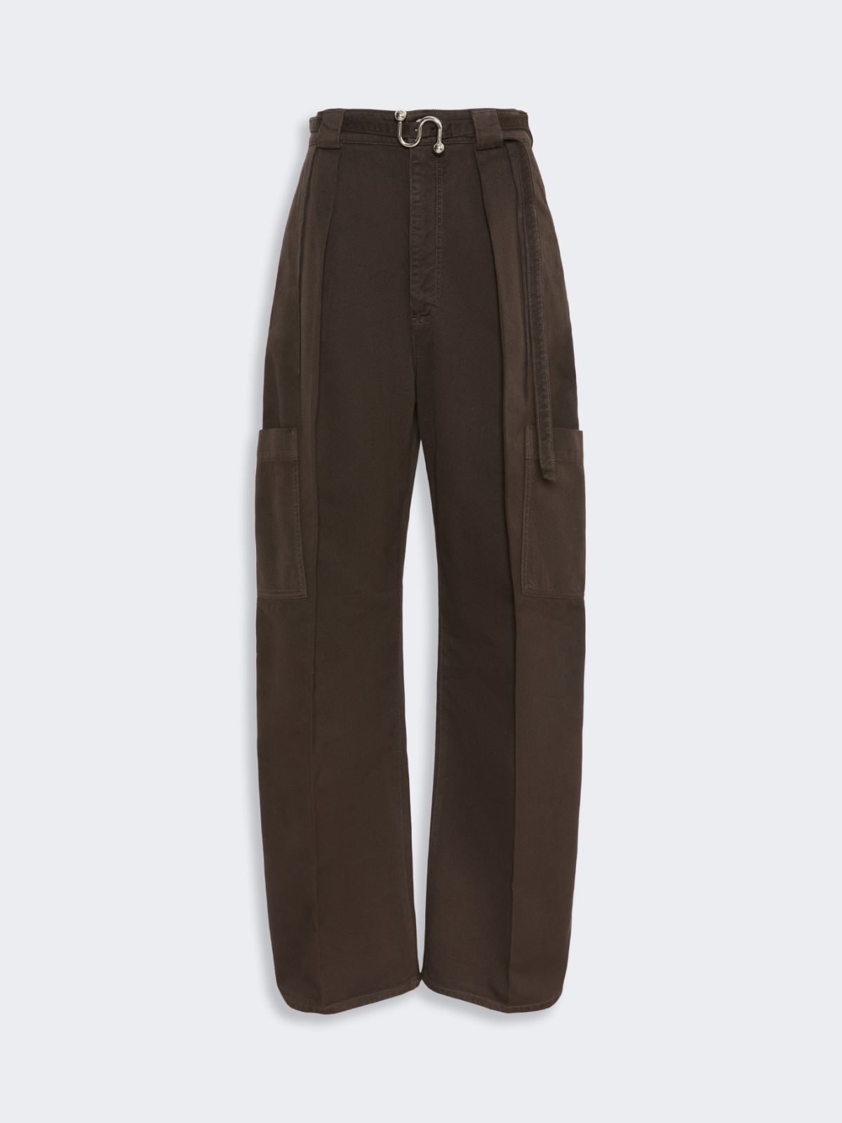 Oversized cotton cargo trousers - CHOCOLATE - Max Mara - 5