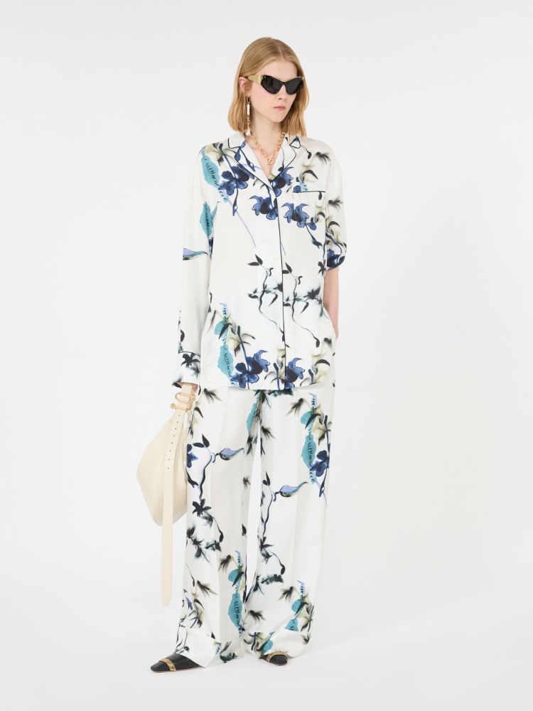 Silk pyjama trousers + WHITE - Max Mara