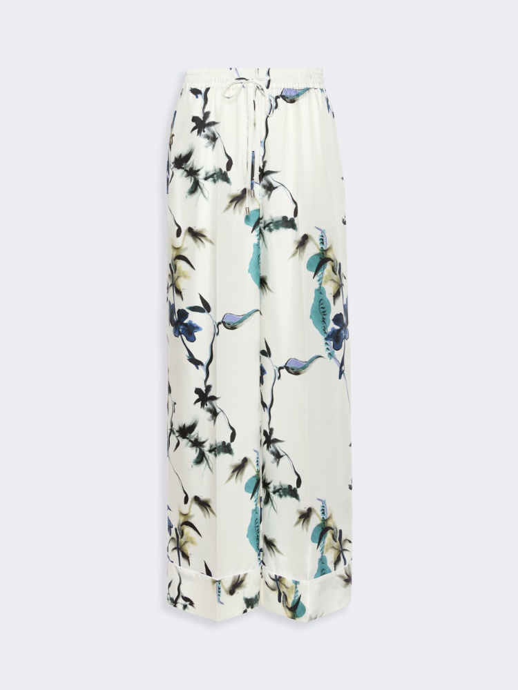 Silk pyjama trousers - WHITE