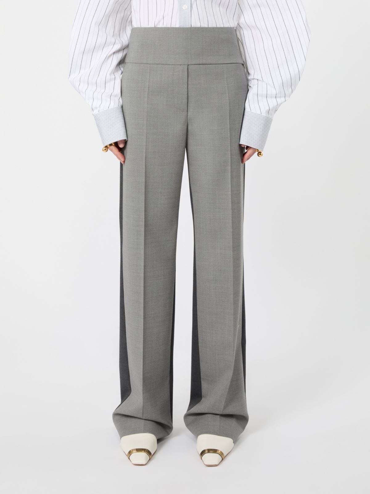 Stretch wool trousers - MEDIUM GREY - Max Mara - 2