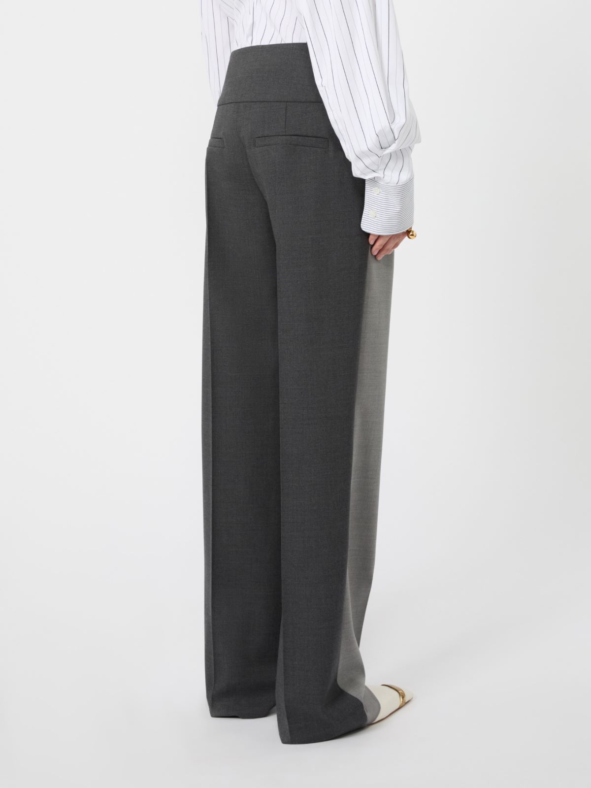 Stretch wool trousers - MEDIUM GREY - Max Mara - 3