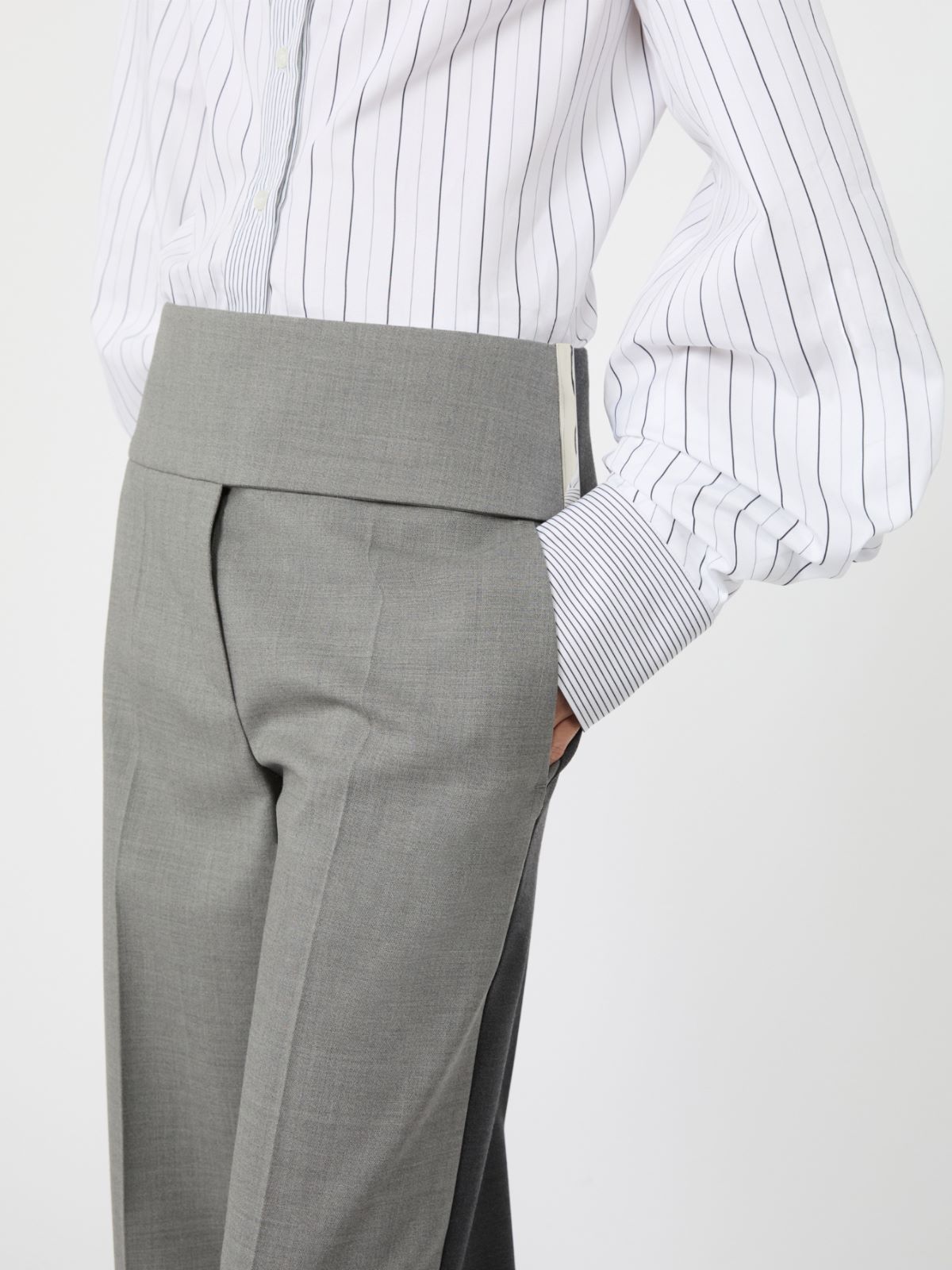 Stretch wool trousers - MEDIUM GREY - Max Mara - 4