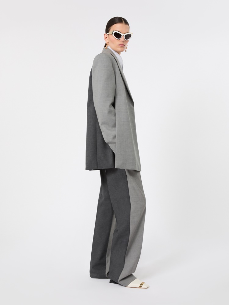 Stretch wool trousers - MEDIUM GREY - Max Mara