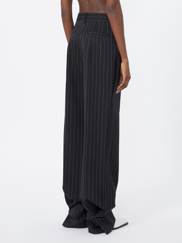 Pleated stretch wool trousers - BLACK - Max Mara - 3