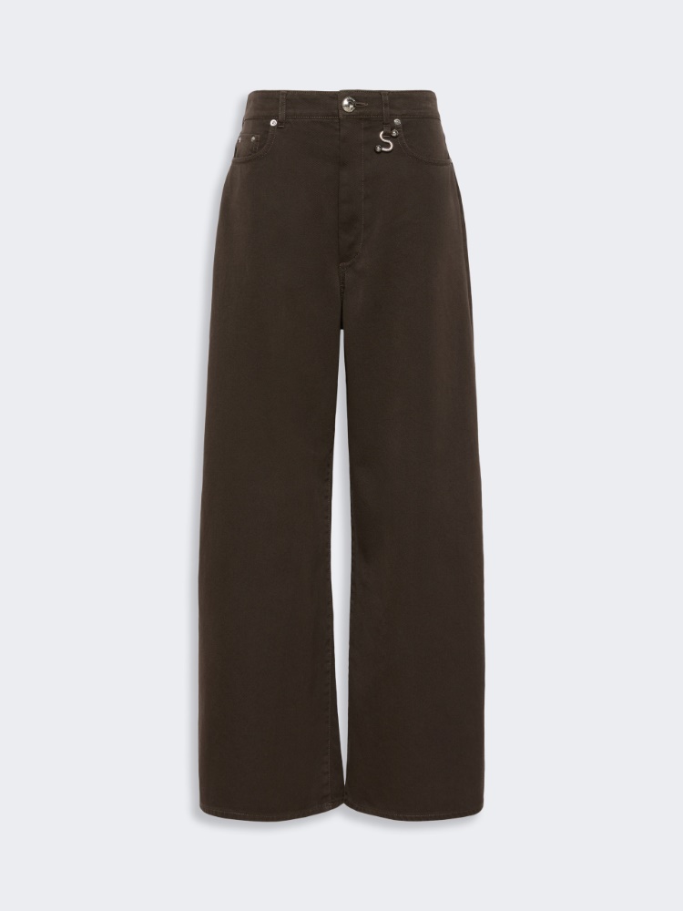 Oversized jeans - CHOCOLATE