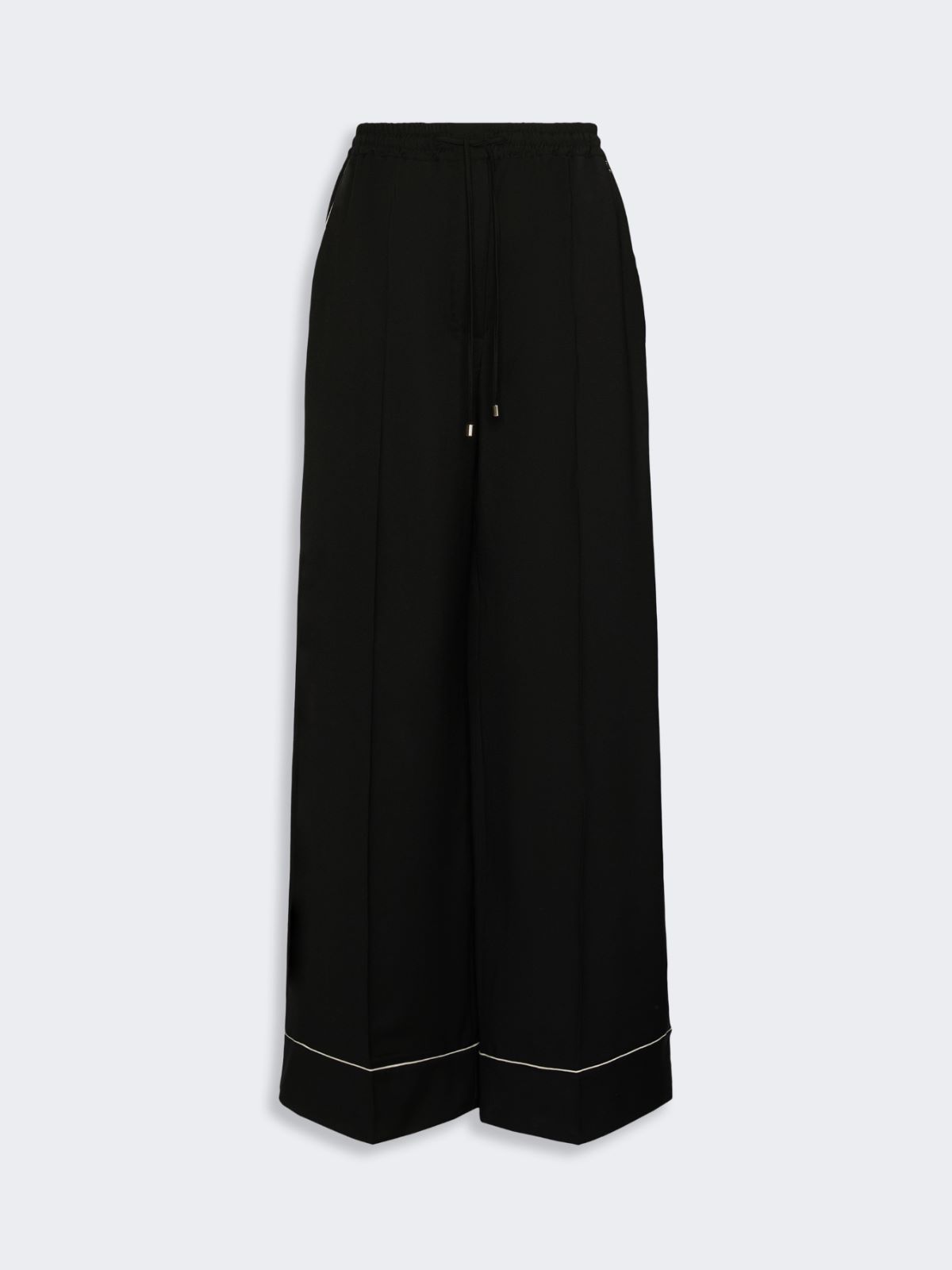 Joggery z elastycznej wełny - CZARNY - Max Mara - 5