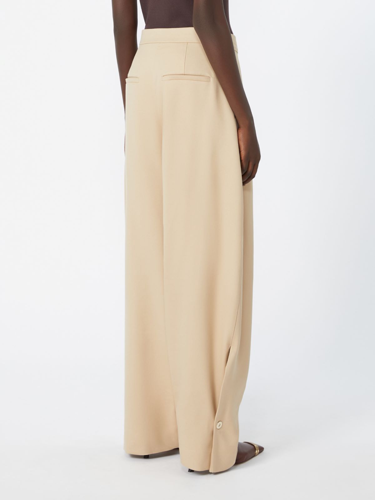 Baggy gabardine trousers - BEIGE - Max Mara - 3