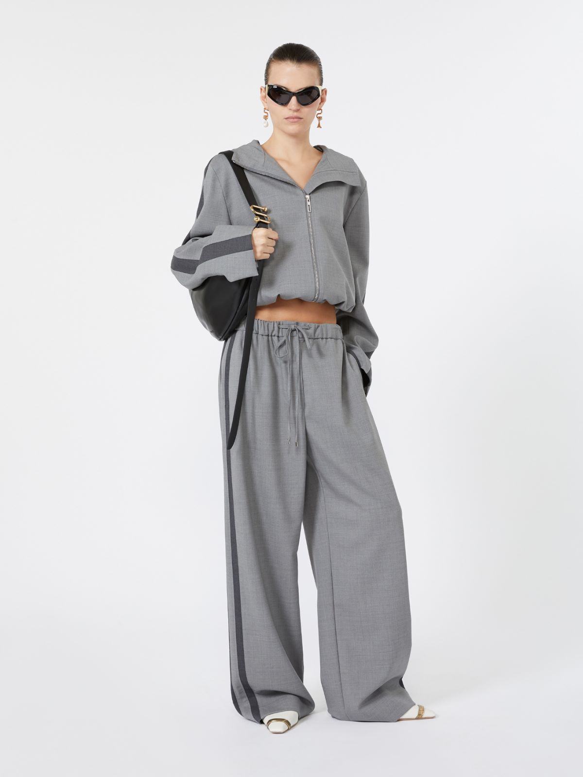 [アチェリ] ピュア ウール ジョガー パンツ + MEDIUM GREY - Max Mara