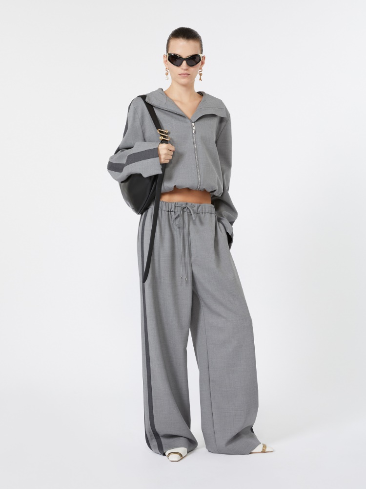 [アチェリ] ピュア ウール ジョガー パンツ - MEDIUM GREY