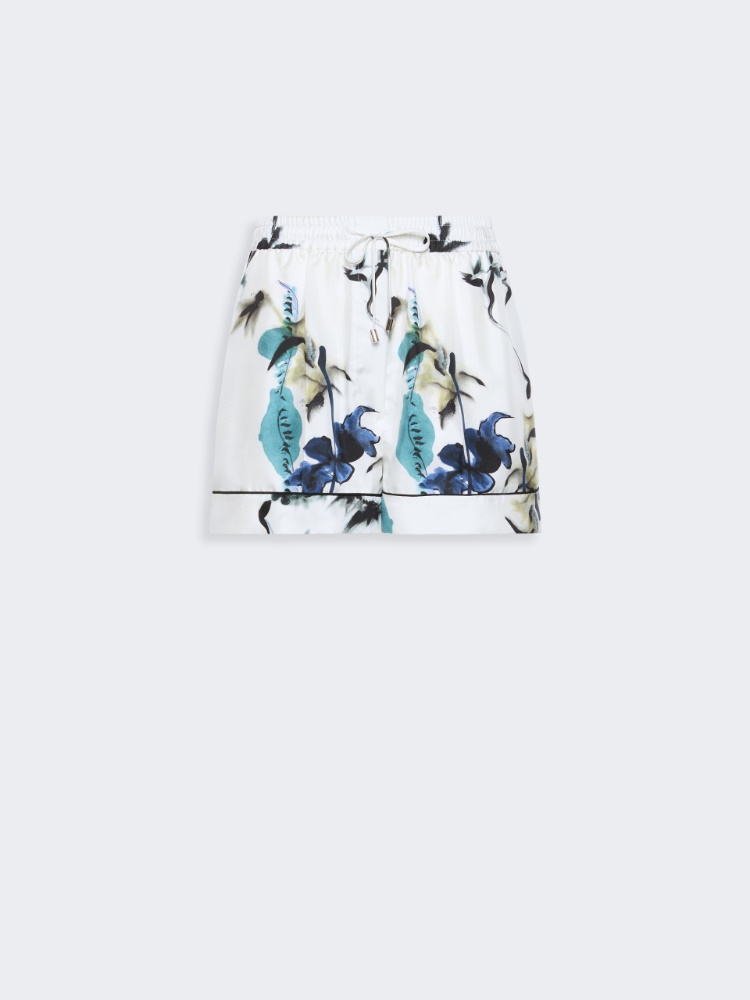 Silk pyjama shorts - WHITE - 4