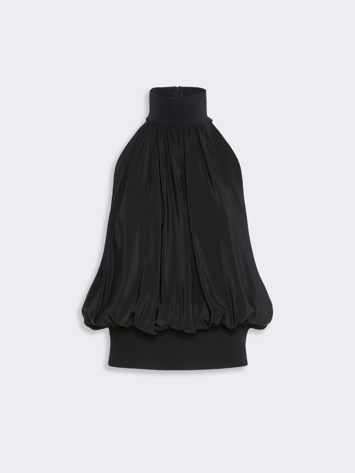 Sleeveless pure silk top - BLACK - Max Mara - 6