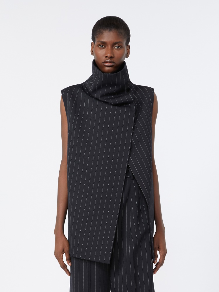 Sleeveless wool top - BLACK - Max Mara - 2