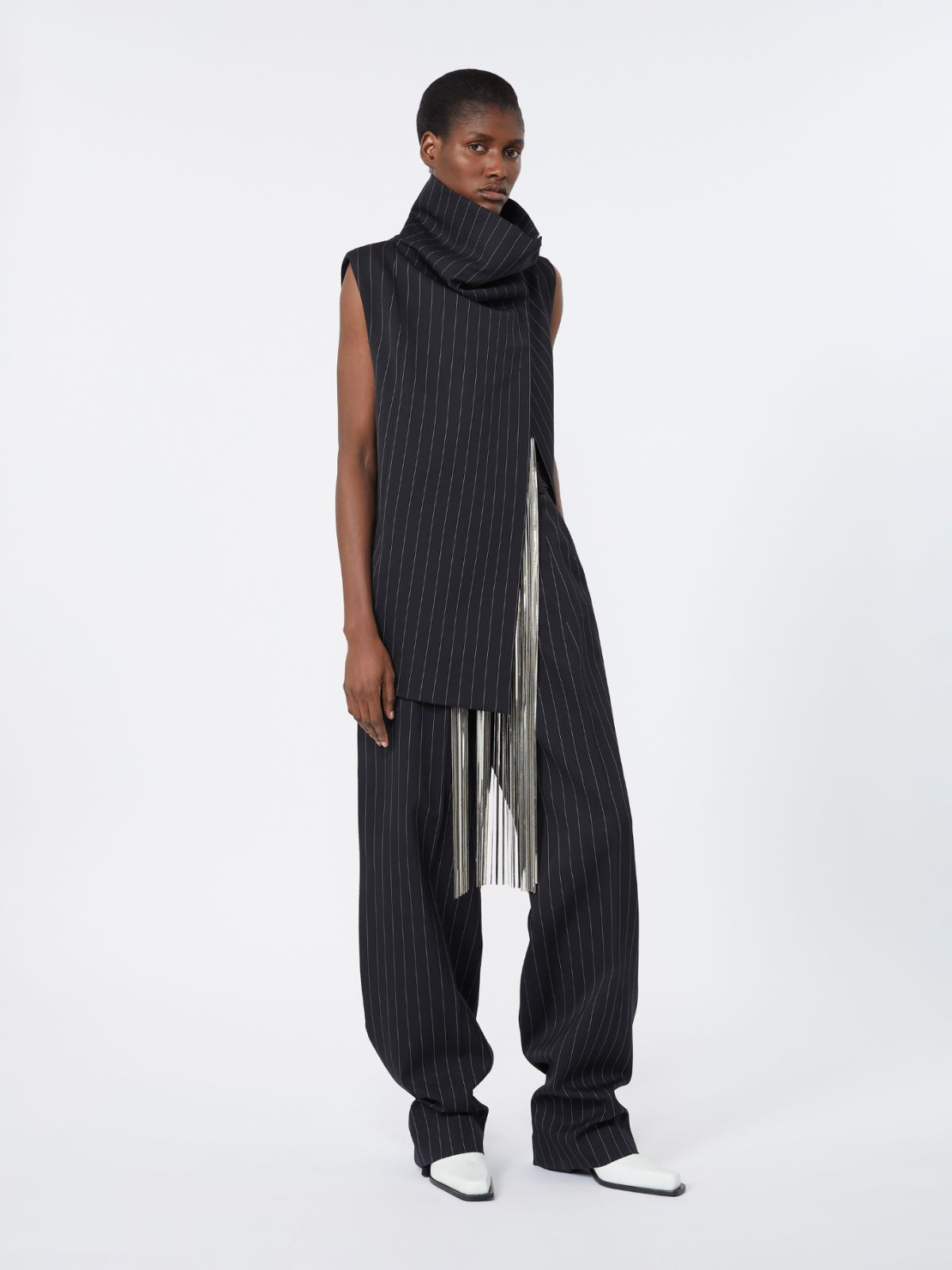 Sleeveless wool top + BLACK - Max Mara