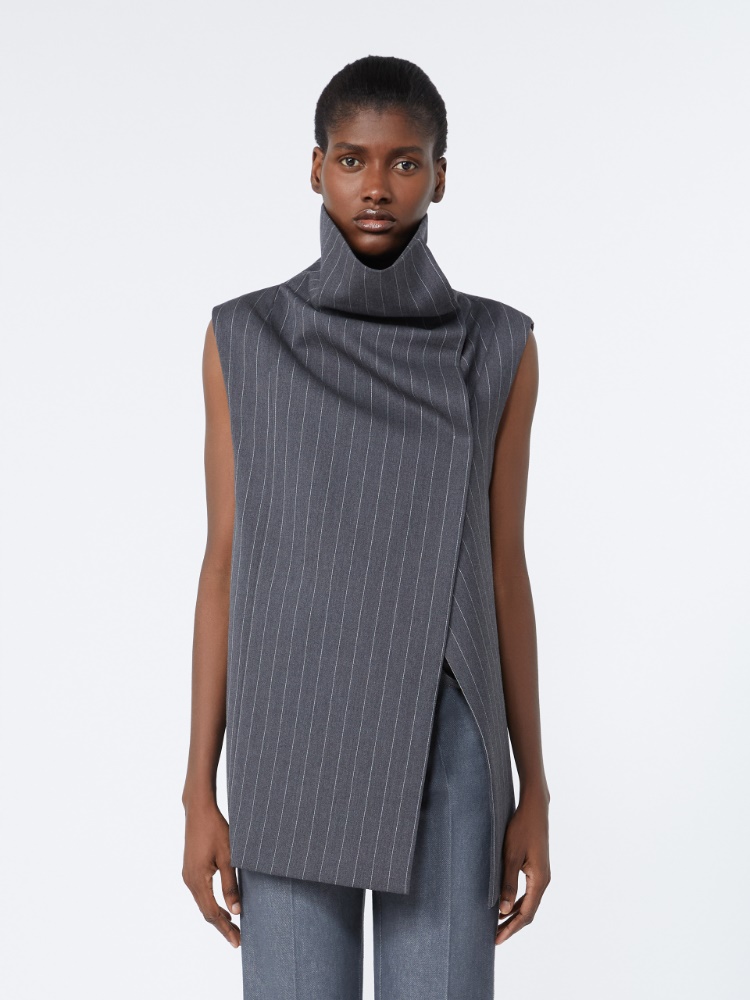 Sleeveless wool top - MEDIUM GREY - Max Mara - 2