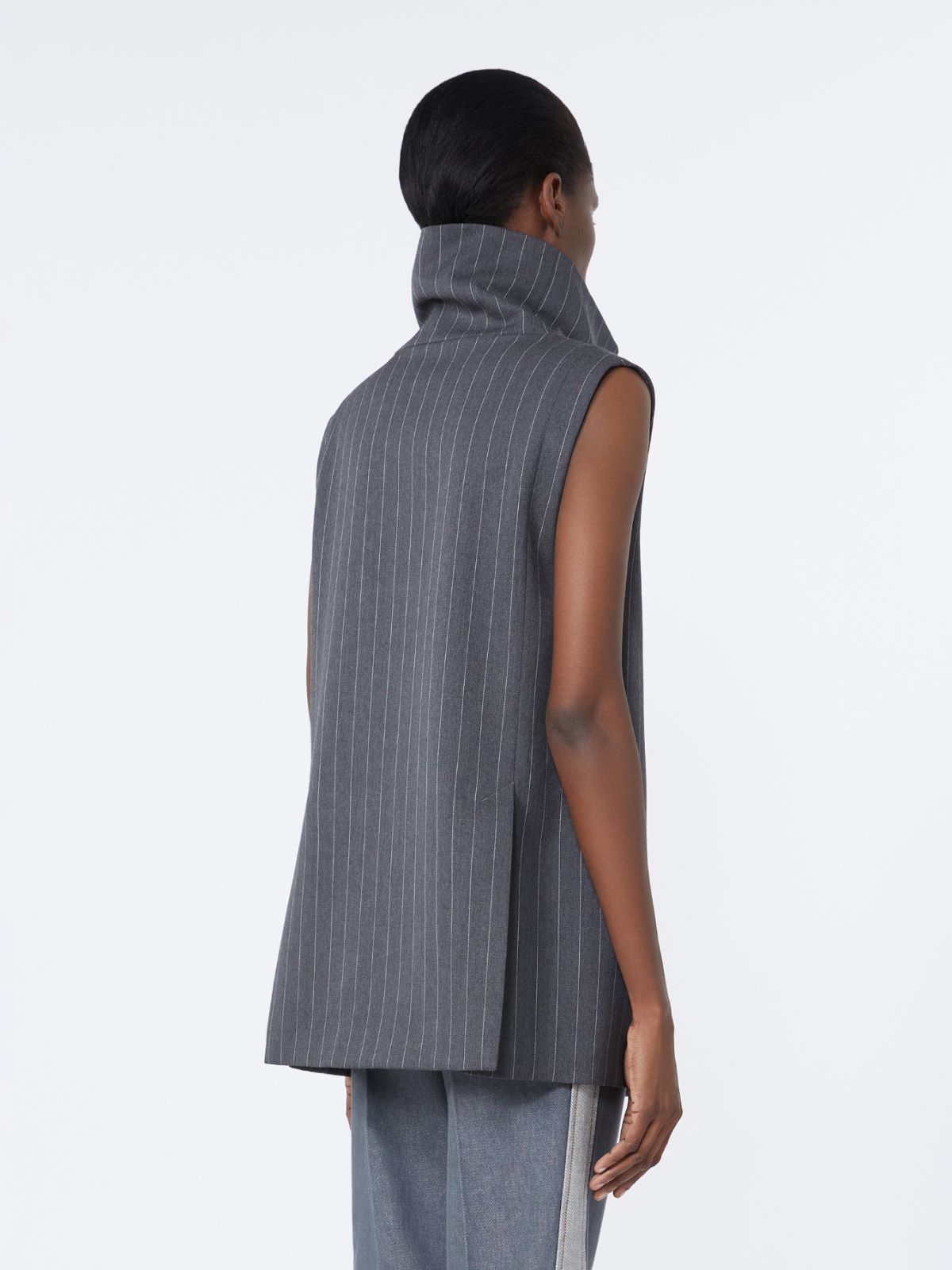 Sleeveless wool top - MEDIUM GREY - Max Mara - 3
