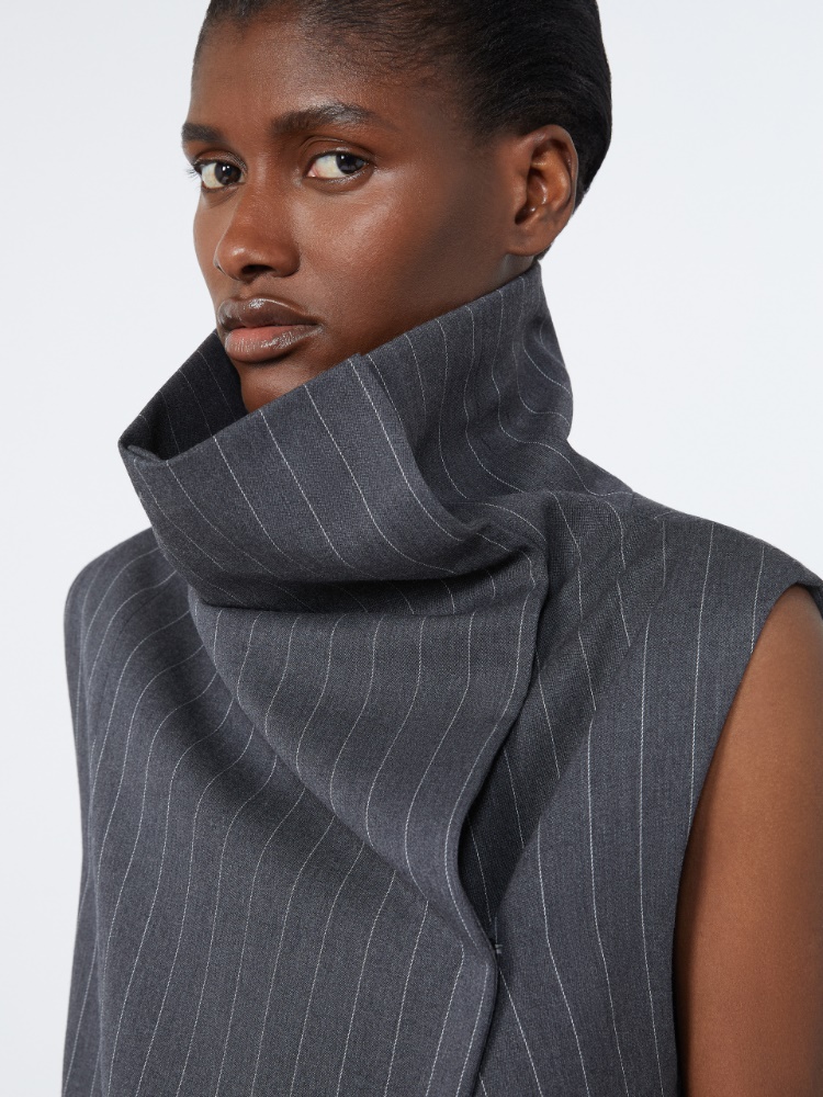 Sleeveless wool top - MEDIUM GREY - Max Mara - 5