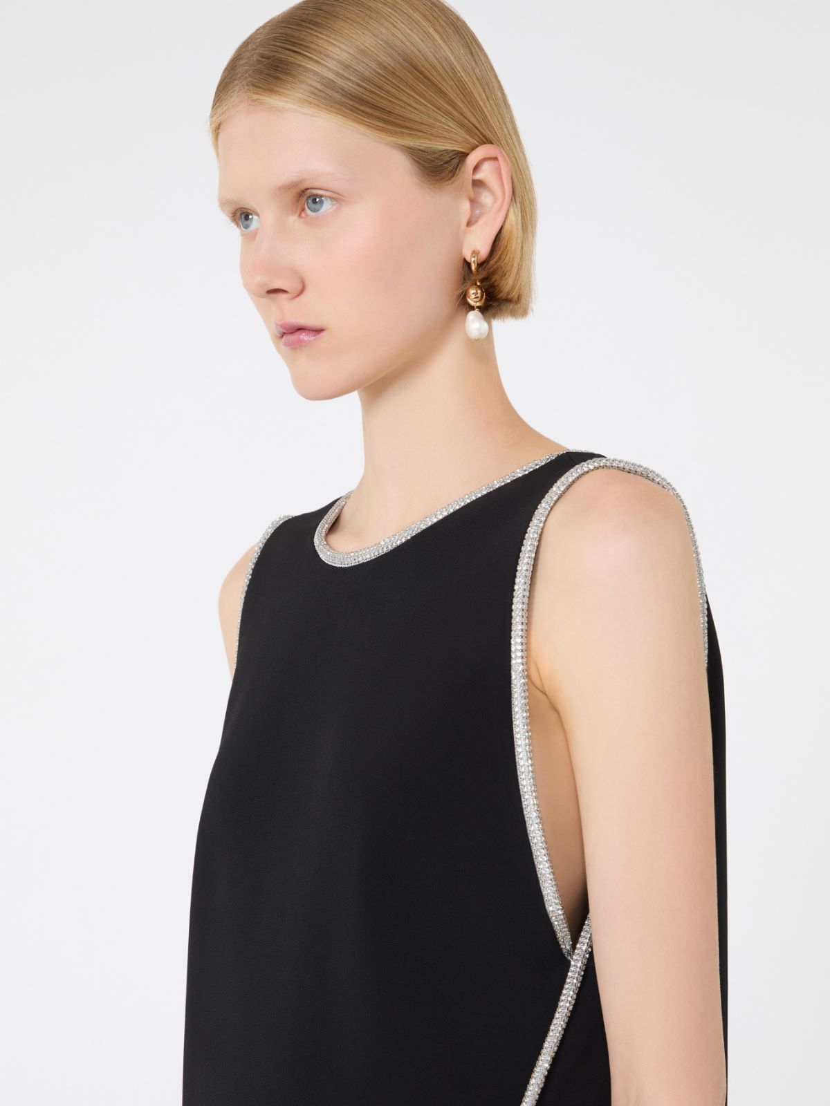 Sleeveless viscose top - BLACK - Max Mara - 5