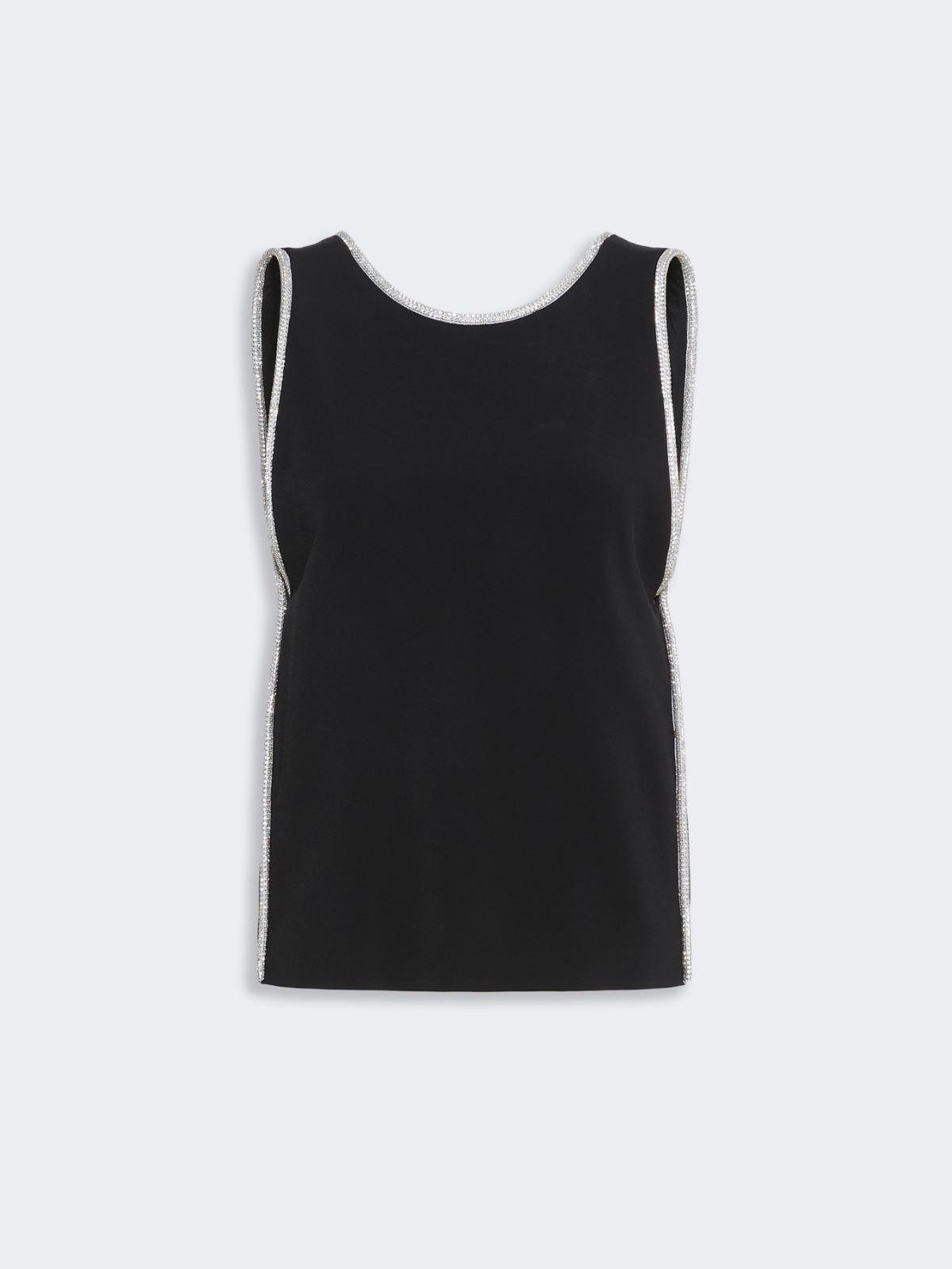 Sleeveless viscose top - BLACK - Max Mara - 6