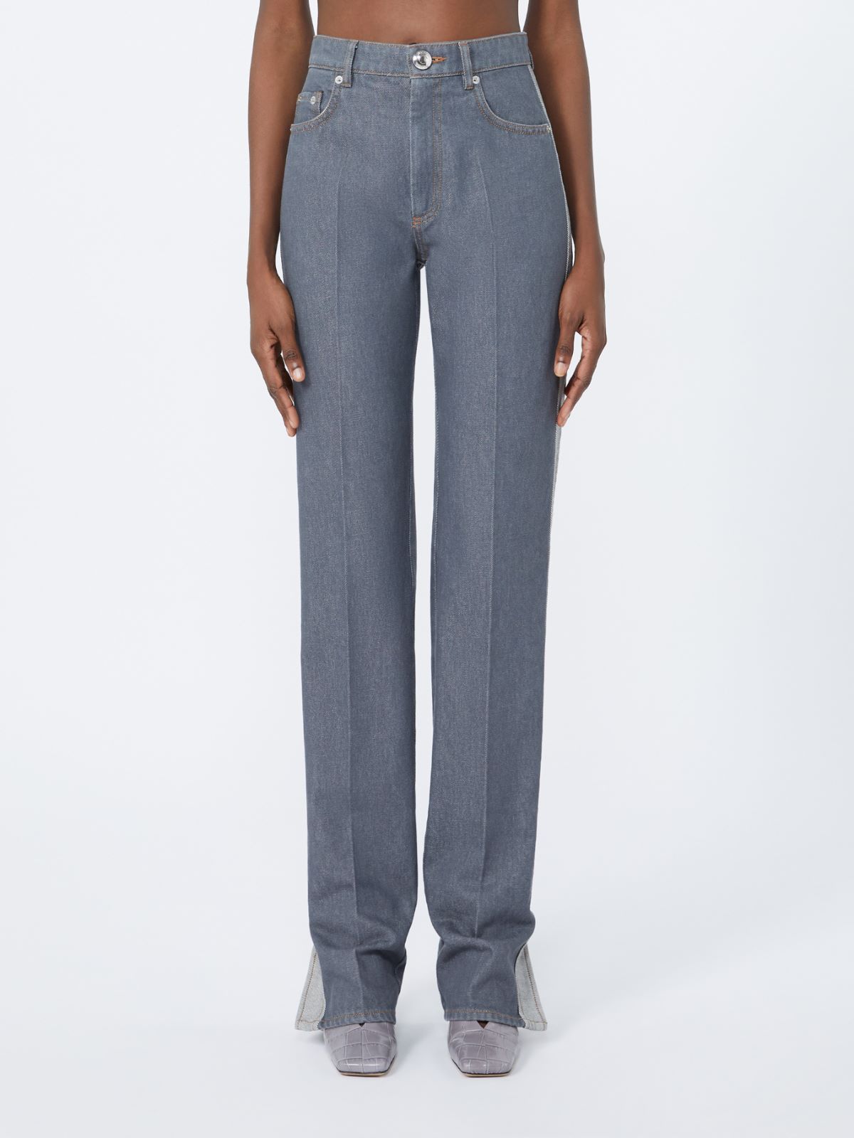 Low-waisted jeans - MEDIUM GREY - Max Mara - 2